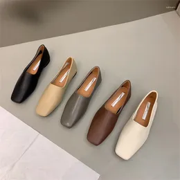 Sapatos casuais bailamos feminino macio ballet apartamentos dobrável roll-up breve dedo do pé quadrado avó mulher retro mocassins deslizamento em mocassins muj