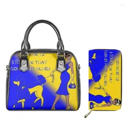 Torby na ramię dwaheartsgirl sigma gamma rho print worka dla kobiet lekka mesystenger po przekątnej woreczka pu lady 2pcs/set top rączka crossbody