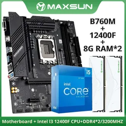 MAXSUN NOWOŚĆ TOBOORD PROFELDER B760M D4 Z CPU Intel I5 12400F LGA1700 DDR4 8GBX2 = 16 GB 3200 MHz SATA3 M.2