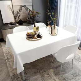 Bord tyg vattentät oljeprovande bordsduk tvättfria scald nordisk fast färg rektangulär te matta hem non-halp svart