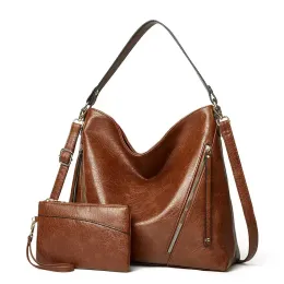 женская роскошная сумка для покупок с косметикой, мягкая кожаная боковая сумка, женская сумка-тоут HBP PRPU
