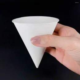 Copos descartáveis ​​Stravos 200 PCs Cone Paper Cup Soberma em forma de Dispensadores de Água Servidor