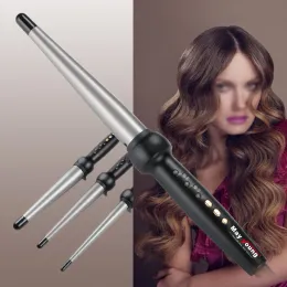 Dildos 230/450 Degree Titanium Tourmaline Cearamic Conical Barrel Tapered Wand Hair Curler Curling Tong