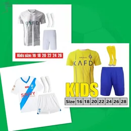 23/24 Neymar Jr als Nassr fc Ronaldo piłka nożna Mężczyzn Kital Hilal Saudi Mundure Cr7 Boys Football Shiirt Mane Fanom Kids Jersey 2023 SergeJ Saudi Arabia Kids