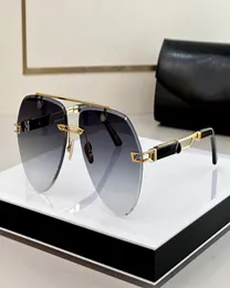 Solglasögon för män kvinnor sommaren duken II -stil antiultraviolet retro platta ovala ramlösa glasögon slumpmässiga box7280243