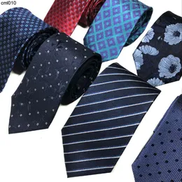 Designer-Krawatte aus neuer Maulbeerseide für Herren, 8 cm, für formelle Kleidung, Business, garngefärbter Jacquard {Kategorie}