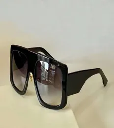 Masowe duże okulary przeciwsłoneczne Czarne szaro zacienione klasyczne okulary mocy Akcesoria okulary Sunnies Sonnenbrille UV400 Ochrona z 7443603