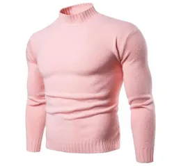 Nya höstmän tröjor casual manlig turtleneck man039s fasta stickade skjortor smala män klädtröja leisure toppar sxxl7179323