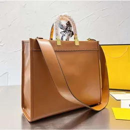 Top Große Kapazität Tote Einkaufstasche Sonnenschein Taschen Vintage Schulter Handtasche Geldbörsen Frauen Leder Goldene Brief Kopf Porträt Dekoration