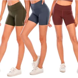 Yoga Align Shorts LU-49 4 Inch Fiess Summer Women Biker Tennis Golf Short Net Splicing High Waist Breathable Hot Pants Leggings