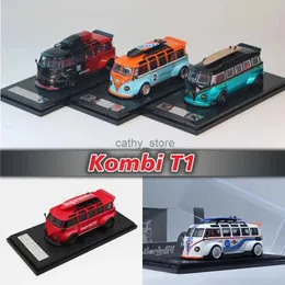 Diecast Model Cars Liberty64 1 64 Kombi T1 Modifierad buss Diecast Diorama CAR Model Collection Miniature Carros Toysl2403