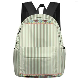 Рюкзак с цветочной линией и листьями, студенческие школьные сумки для ноутбука, на заказ для мужчин, женщин и женщин, путешествия Mochila