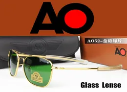 Wholewith Originalverpackung Box Case 2015 Army AO Marke Sonnenbrille American Optical Glass Lenses Alloy Frame Sun Glasses4953454