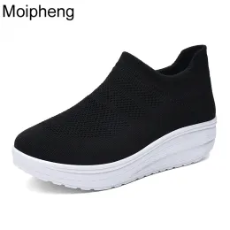 Buty Moipheng Women Sneakers Mesh Flat Buty oddychające Trener Platforma spacerowana swobodne trampki Tenis Feminino Walk