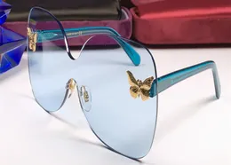 Новые модные благородные женские дизайнерские солнцезащитные очки 5178 Butterfly без оправы с хрустальными линзами, высококачественные декоративные большие очки uv400 top quali2004014
