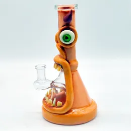 2024 MAIDY BONG Glass Hand Craft 20cm 8 cali 3D Green Monster Różnorodność Rura wodna Hookah Bong Glass Bongs 14 mm Bowl