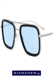 Czyste tytanowe octanu spolaryzowane okulary przeciwsłoneczne Tony Stark Okulary 2021 Nowe okulary słoneczne Edith dla kobiet 11934778232