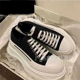 59％オフスポーツシューズ2024 Maikun Low Top Canvas Womens Spring/Summer New Lace Up Thick Sole Cake for Leisure Breathable and Elevated Board Shoes