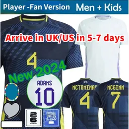 Scotland 24 25 Soccer Jersey 2024 Euro Cup Scottish National Team Football Shirt Kids Kit Set Home Navy Away Mctominay Special ROBERTS DYKES FANS PLAYER