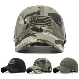 Ball Caps Men USA Flag Camouflage Baseball Cap Army Embroidery Cotton Tactical Snapback Dad Hat Male Summer Sports America