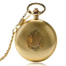 Relógio de bolso mecânico automático dourado fob para enfermeira moda de luxo na moda escudo pingente masculino feminino presente de natal 240314