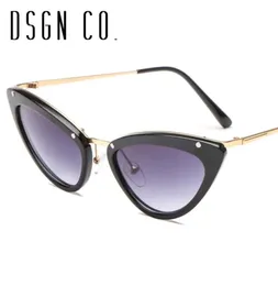 DSGN Co 2018 Slim Fashion Cat Eye Solglasögon för kvinnor klassisk 6 färgdesigner Cateye Sun Glasses UV4007723490