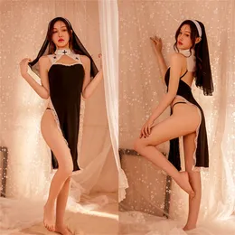 Sexy erotic role play Girl Lingerie Woman Body Erotic maid Nun costume role play Playful costume naughty role play costume 240402