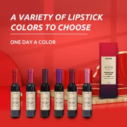 Non-stick, long-lasting red wine lipstick, lip stain and gloss with rouge water finish.