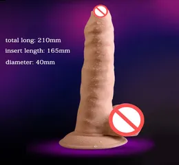 New Heating Vibrating Foreskin Dildos Suction Cup Artificial Realistic Penis Dick Vibrator Adult Female Masturbation Sex Toy For W5740882