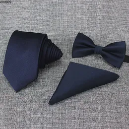 Cravatta di design Abito a tre pezzi Abito formale da uomo Business casual Coreano Matrimonio Sposo Asciugamano da tasca con fiocco britannico Lup6