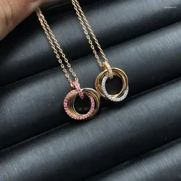 Kedjor underbara zirkon geo charm halsband för kvinnor designer smycken goth söt fin present trendig söt härlig 7133