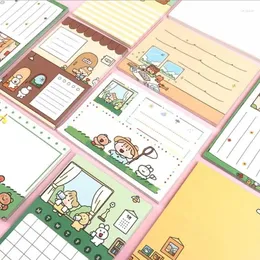 Envoltório de presente 50pcs / 100pcs Cute Cartoon Notebook Loose Leaf Notepad Refil DIY Diário Páginas Estudante Memo Pad 2 Tamanho pode ser escolhido