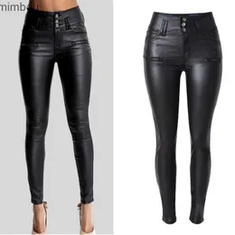 Jeans femininos grandes plus size pu calças de couro mulheres hip push up preto sexy feminino estiramento leggings jegging casual skinny lápis calças c24318