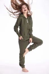 Herrtröjor tröjor nordiska sätt armé gröna en bit jumpsuit hoodies fleece zip romper 24318