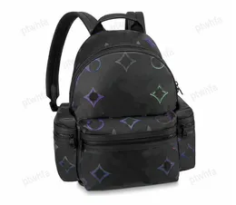 Mochila de couro designer cometa preto borealis mochila com 2 bolsos laterais com zíper bolsa de ombro de luxo bolsa crossbody