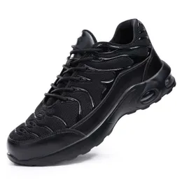 HBP Brea Olmayan Hava Yastık Erkekleri Çalışma Güvenlik Ayakkabıları Hafif Çalışan Erkek Geniş Çelik Toe Spor Ayakkabıları