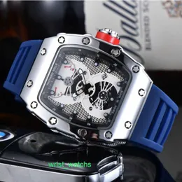 Leisure Watch Luxury Watch RM Watch Sports Stopwatch Oco Dial Silicone Mens Waterproof Strap