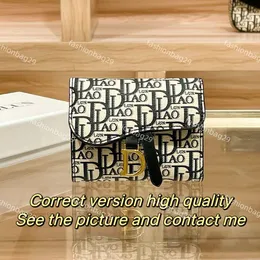 Designer Purse Men's and Women's Short Card Bag Canvas Stereo Fabric Rätt version Högkvalitativ View Bild Kontakta mig