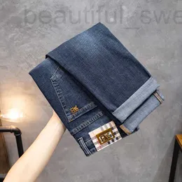 Herren Jeans Designer Ba Jia Frühjahr/Sommer Neue Kleidung Europäische elastische Slim Fit Kleine gerade Ärmel Four Seasons Denim Lange Hosen LYC4