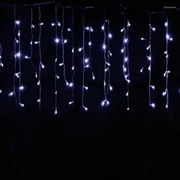 Party Decoration Remote Control 3m 1m 144Leds Icicle Snowfall Hanging Curtain String Fairy Light Xmas Home Wedding Backdrop Wall