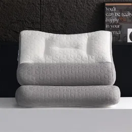 48x74cm lateks tabaka antitraksiyon yastık yardımı uyku servikal omurga aşağı fiber dolu ortopedik yumuşak koruma yastık yatakları 240304