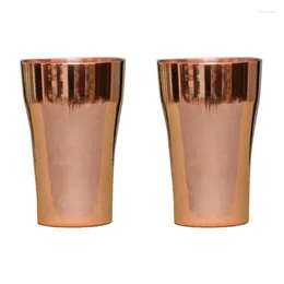 Mugs 2PCS 400ML Handmade Pure Copper Retro Tea Water Cup Beer Coffee Travel