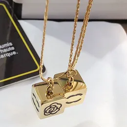 Top sat voguish bayan tasarımcı kolyeler elmas mektup kolye markası mücevher cezalandırıcı 18k altın paslanmaz çelik boyun zinciri doğum günü partisi hediyeler aksesuar