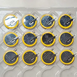 PCB Saatler için Lehim Sekmeleri ile Lot CR2430 başına 100 PCS 3V lityum para hücre pilleri yatay montaj