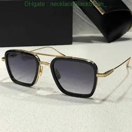Vintage-Sonnenbrille, quadratisch, Damen-Sonnenbrille, Modedesigner-Sonnenbrille, luxuriös, goldener Rahmen, UV400, Farbverlauf, LXN-EVO DITA siebzigster vergeblicher Loguat HFYG