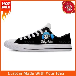 Sapatos Anime Cartoon Manga Comic Game Sally Face Fashion Sapatos casuais de pano baixo Top de baixo leve respirável 3d impressão homens tênis de mulheres