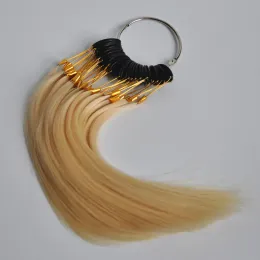 Rings 30pcs 100% Human Virgin Hair Color Ring For Hair Extensions and Salon Hair Dyeing Sample Dye Any Color Color Chart Swatch Rings