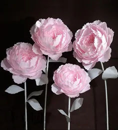 Flores de papel gigantes, folhas grandes de peônia, faça você mesmo, festa de casamento, fundo de parede, decoração de palco, moda artesanato y017318183