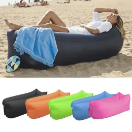 Mat Inflatable Sofa Cushion Camping Air Tent Bed Sleeping Bag Lazy Beach Air Mattress Folding Lounger Chair Garden Outdoor Furniture