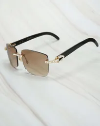 Ienbel óculos de sol masculino com chifre de búfalo, designer de peixes, diamante, gafas, o sol hombre, luxo, tons aleatórios para mulheres 6269342